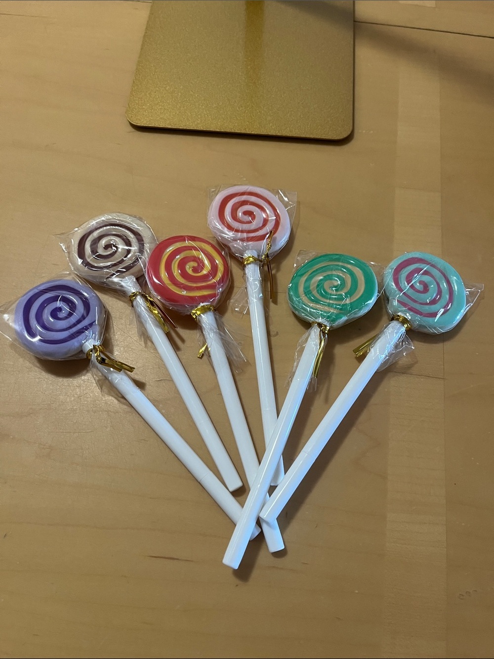 Choice of one Assorted Swirl Lollipop Pens- Multicolor